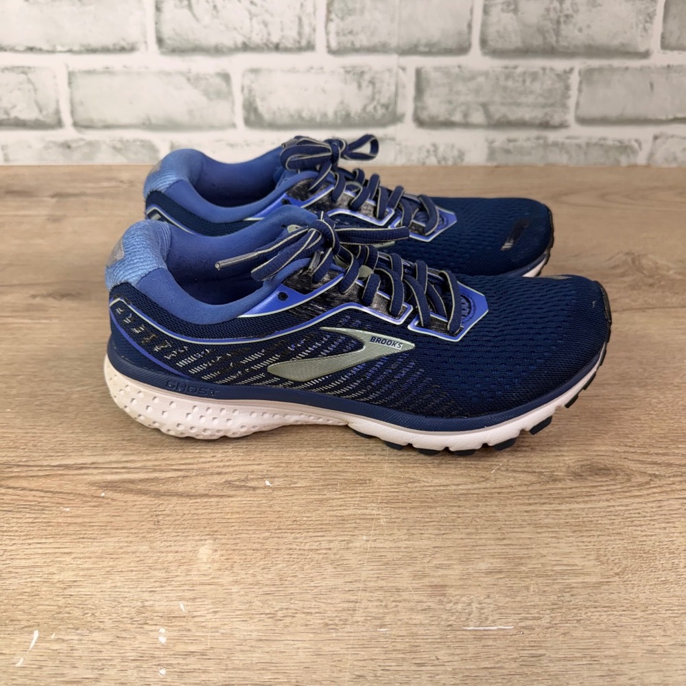 Brooks Ghost 12 Running Shoes Mesh Navy Blue Womens 7.5